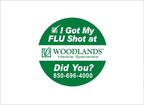 Woodlands Medical Specialists Flu Shot Sticker
